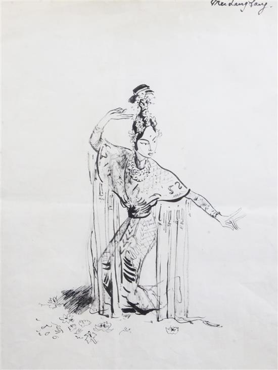 § Cecil Beaton (1904-1980) Mei Lan Fang 23 x 17.5in.